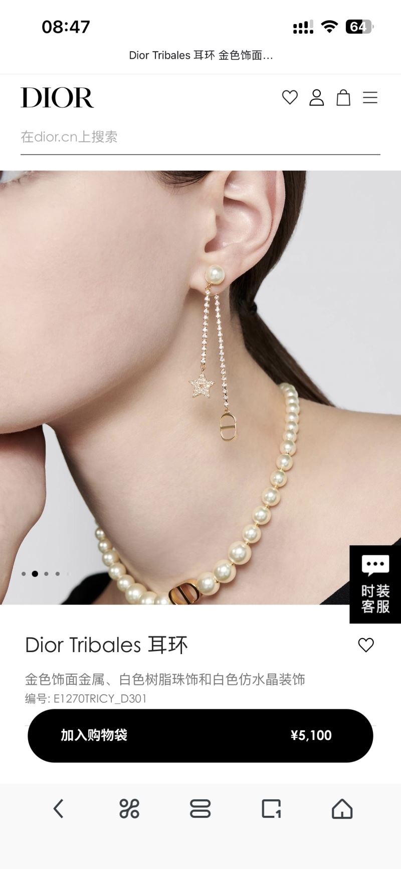 chr1st1an D10r earrings